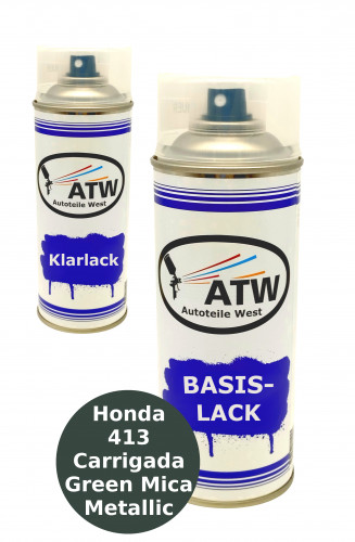 Autolack für Honda 413 Carrigada Green Mica Metallic +400ml Klarlack Set